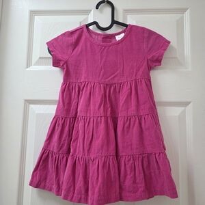 Hanna Andersson Fuchsia Tiered Kids Dress